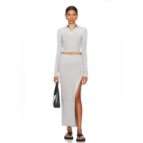 NWT Cotton Citizen Gray Maxi Skirt - Picture 1 of 10